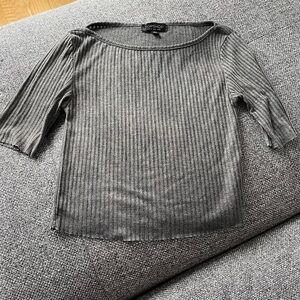 4/$24 🧡 Topshop grey ribbed cropped top